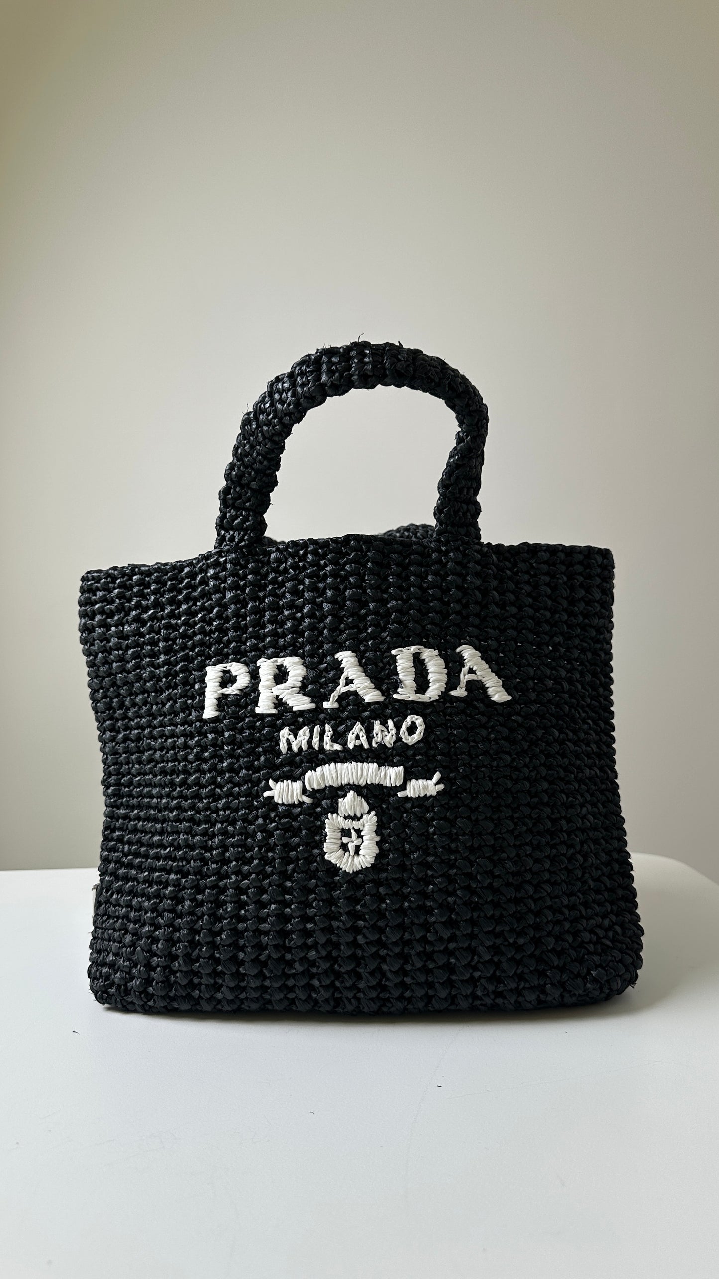 Prada Woven Tote Bag