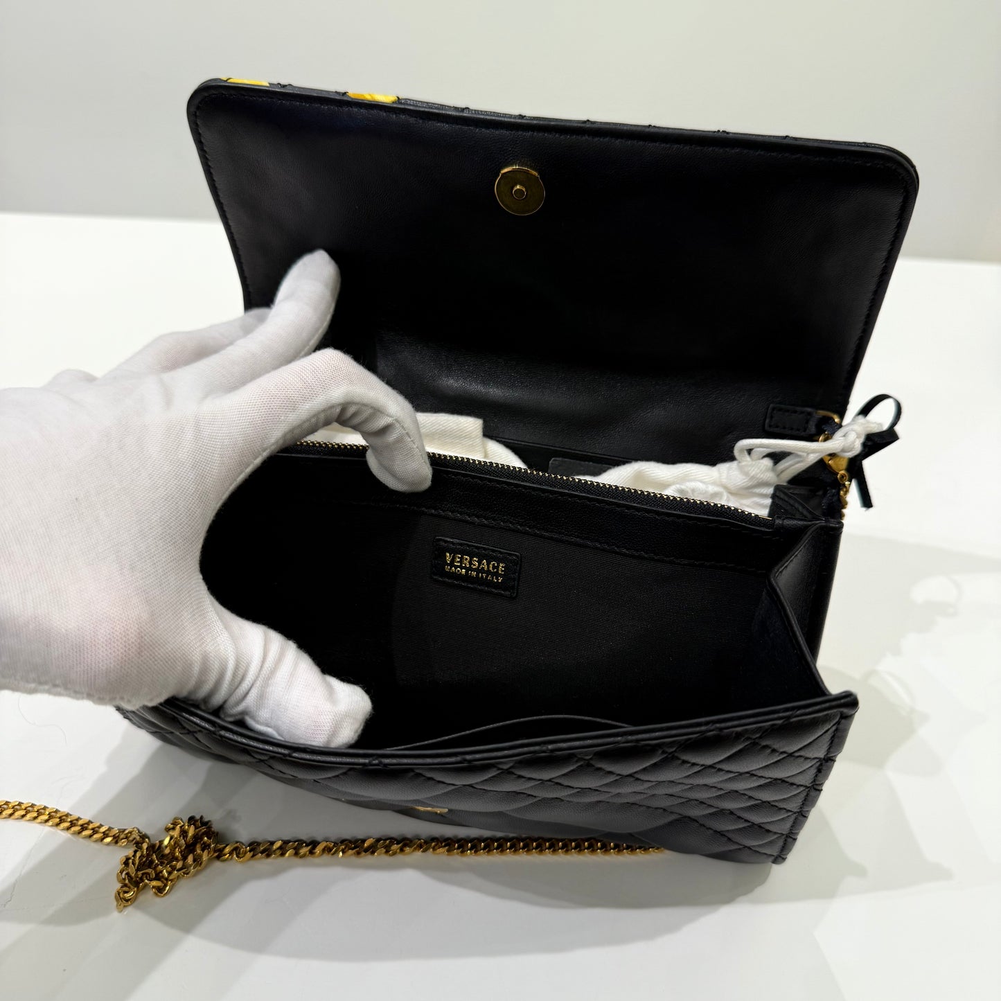 Versace Long Portable Bag & Gold Chain
