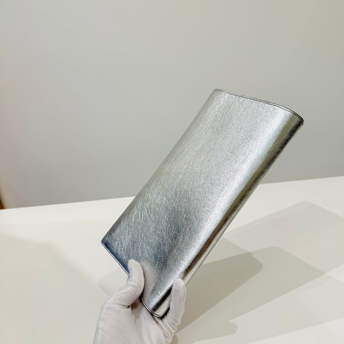 YSL Silver Calfskin Handbag