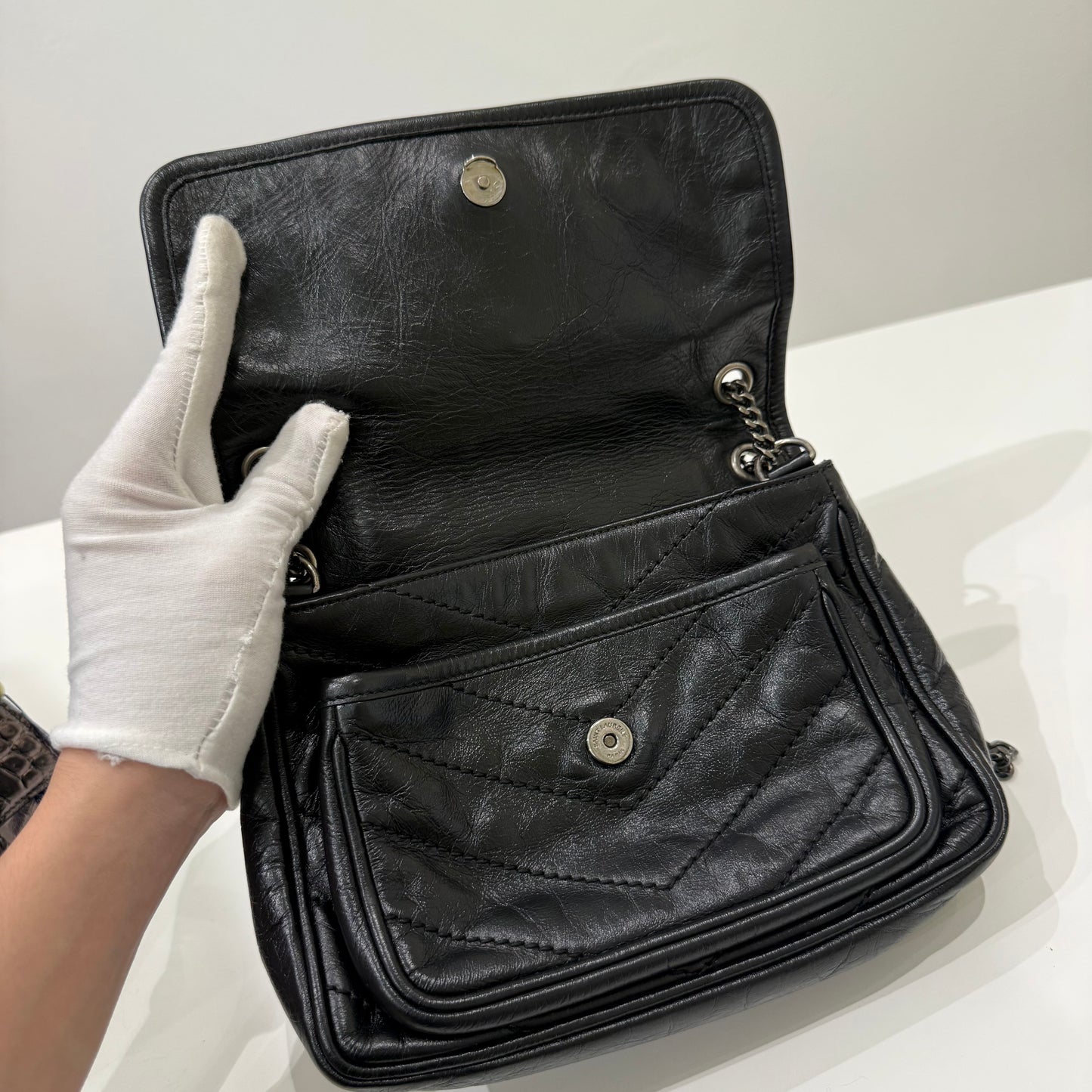 YSL Niki All Black Small SIZE