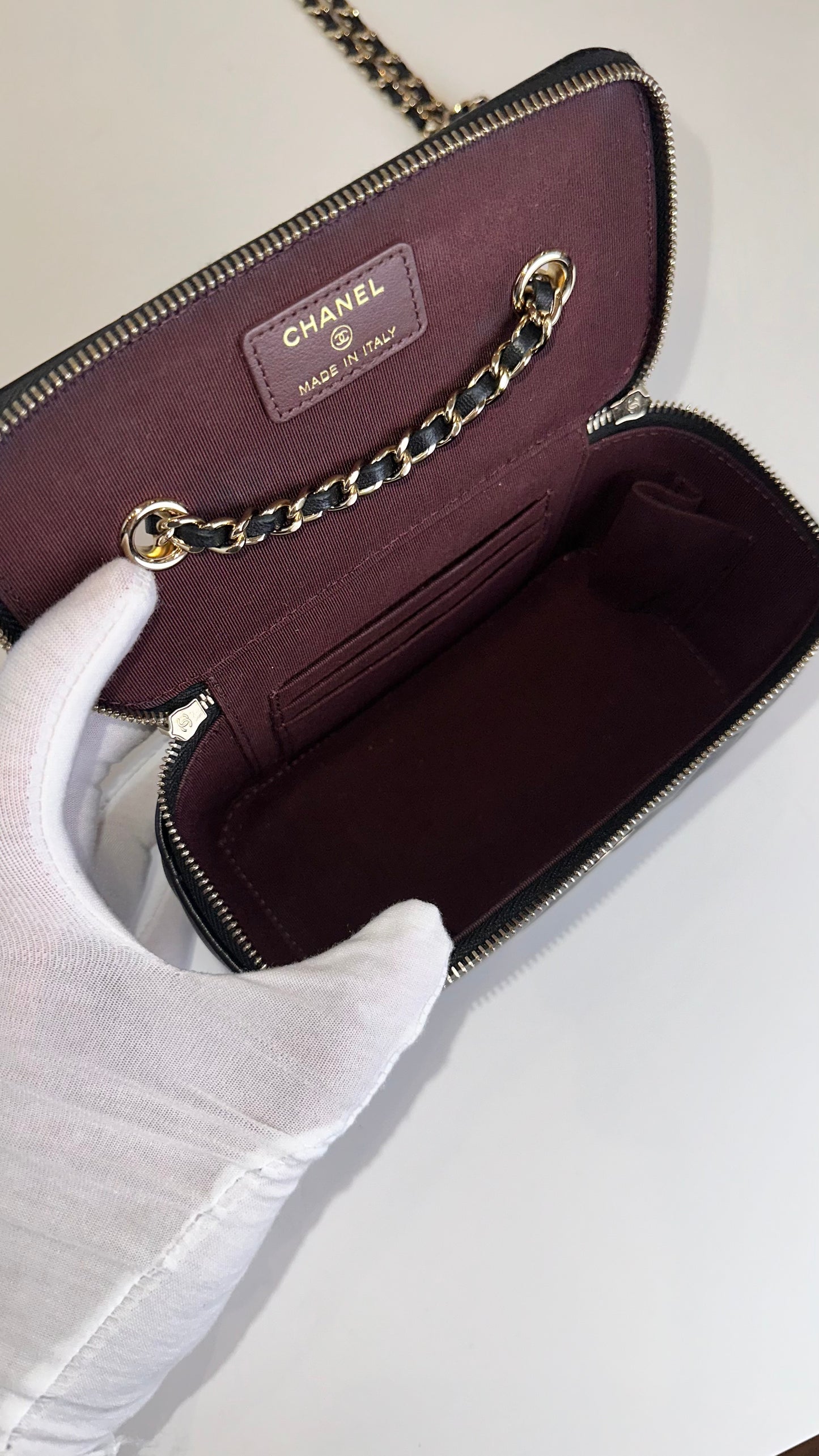 Chanel Lambskin Vanity Case Small Size
