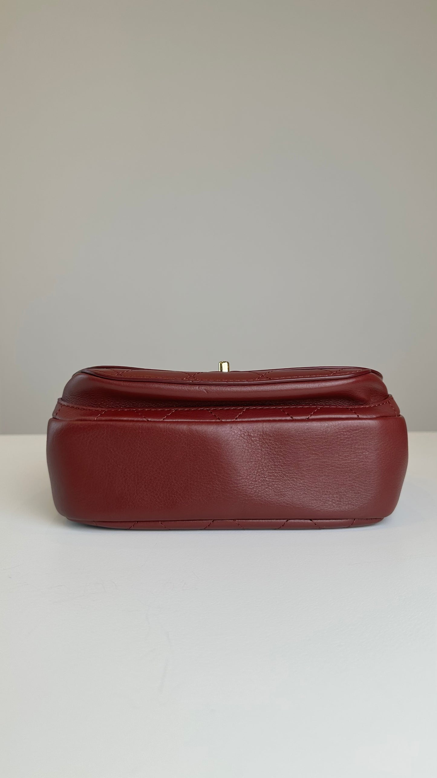 Chanel Red Calfskin Crossbody Bag Small Size
