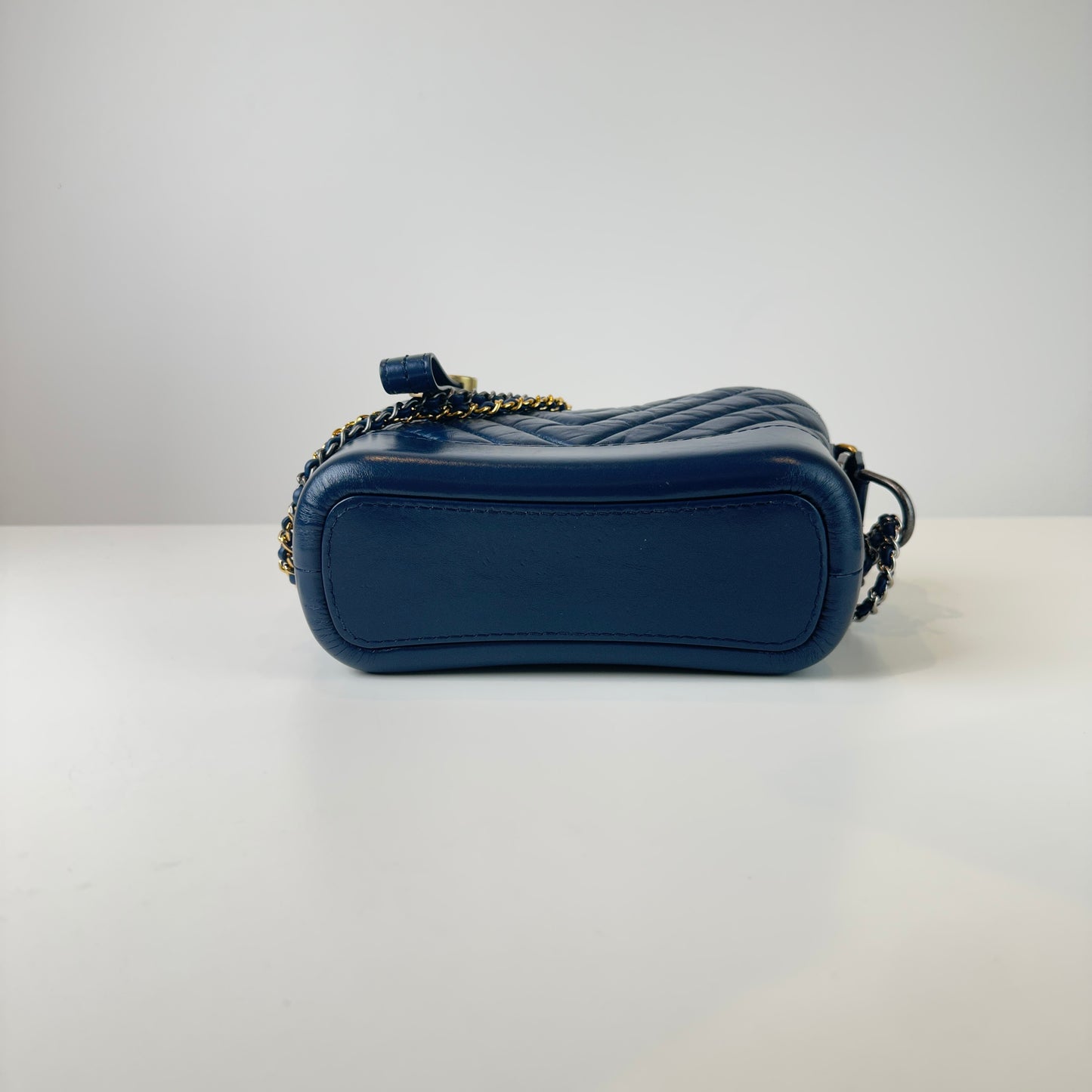 Chanel Dark Blue & Gold Gabrielle Small Size