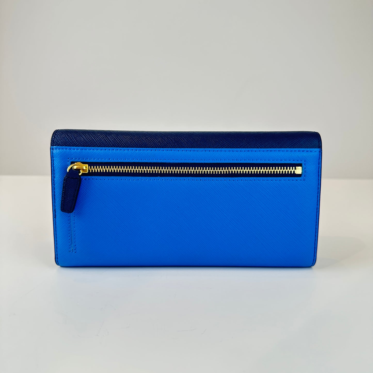 MCM Blue Cow Leather Long wallet