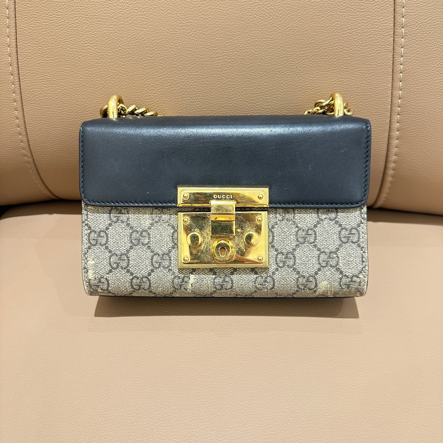 Gucci Black & Gold Padlock Small Size
