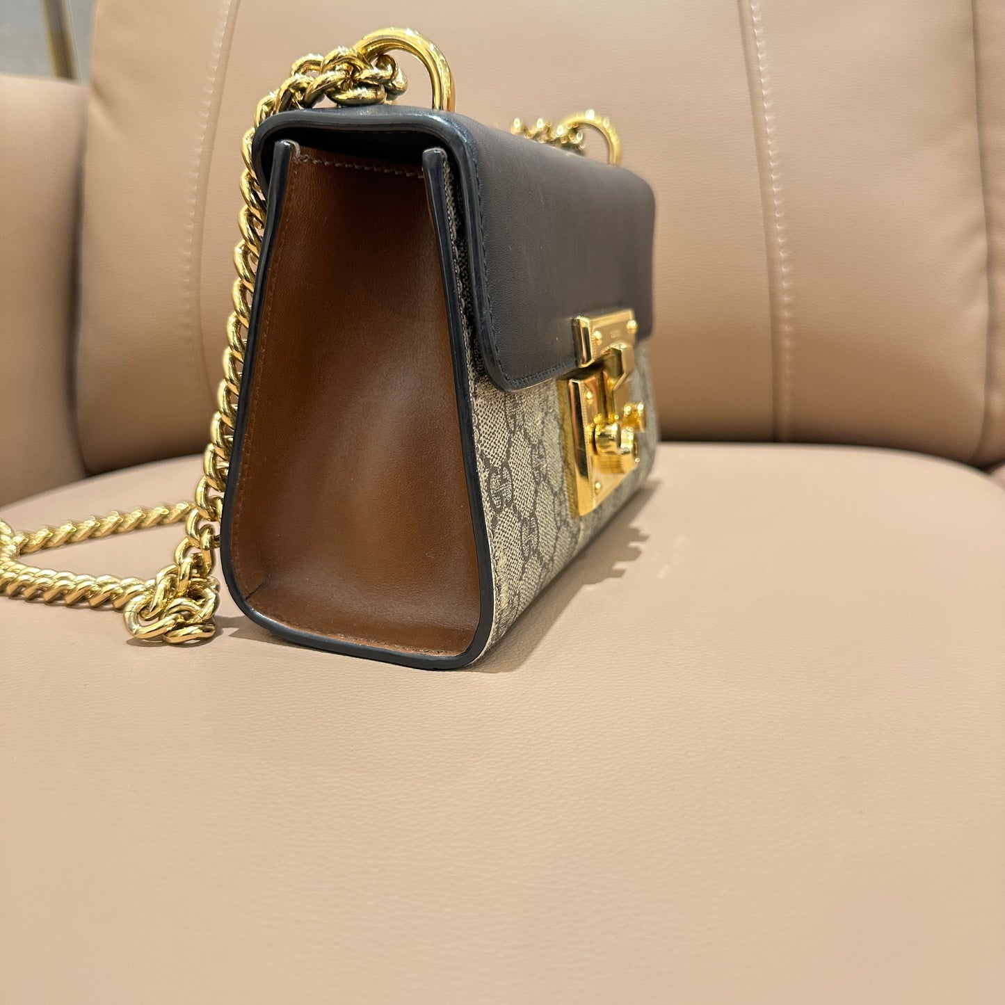 Gucci Black & Gold Padlock Small Size