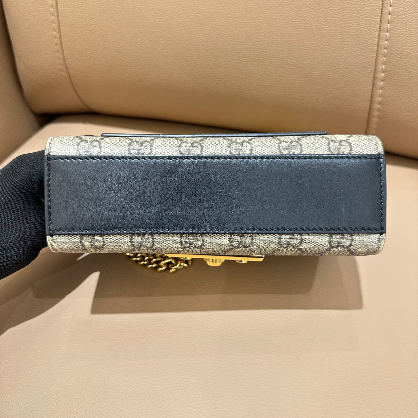 Gucci Black & Gold Padlock Small Size