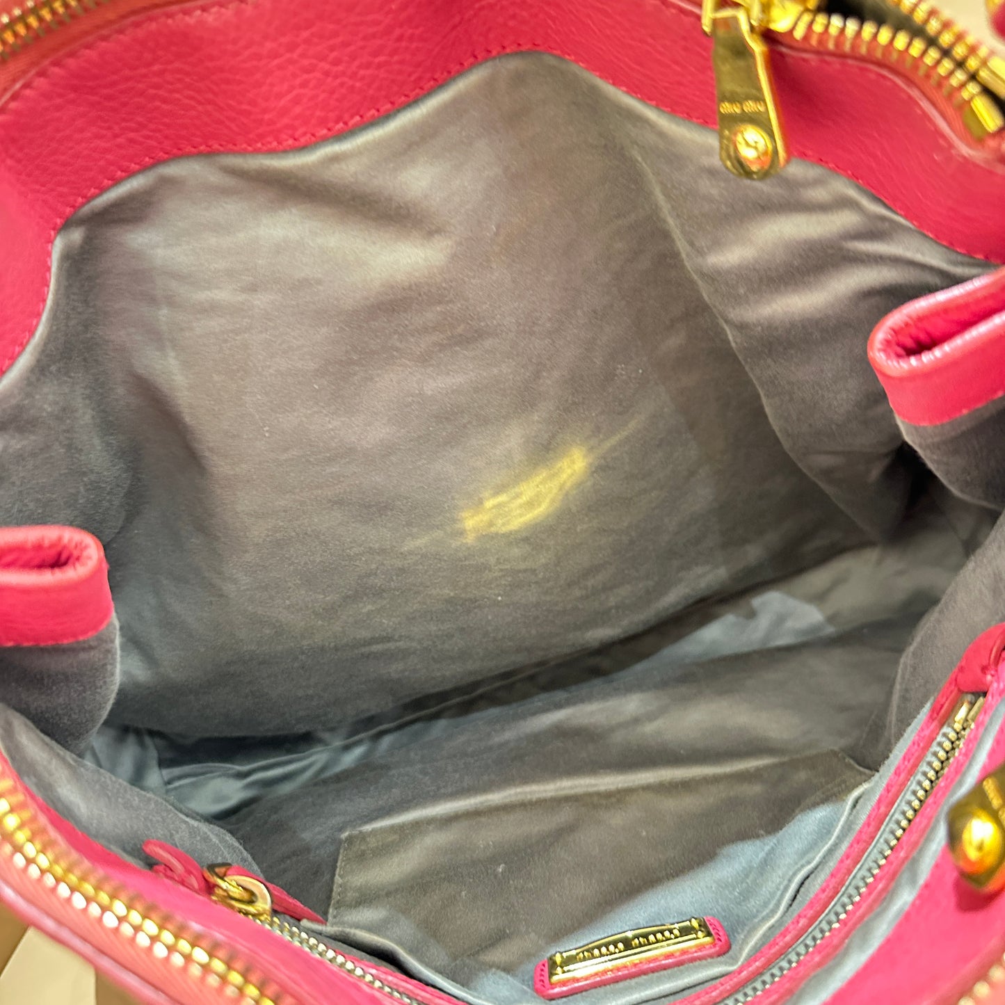 MiuMiu Rose Red Tote Bag