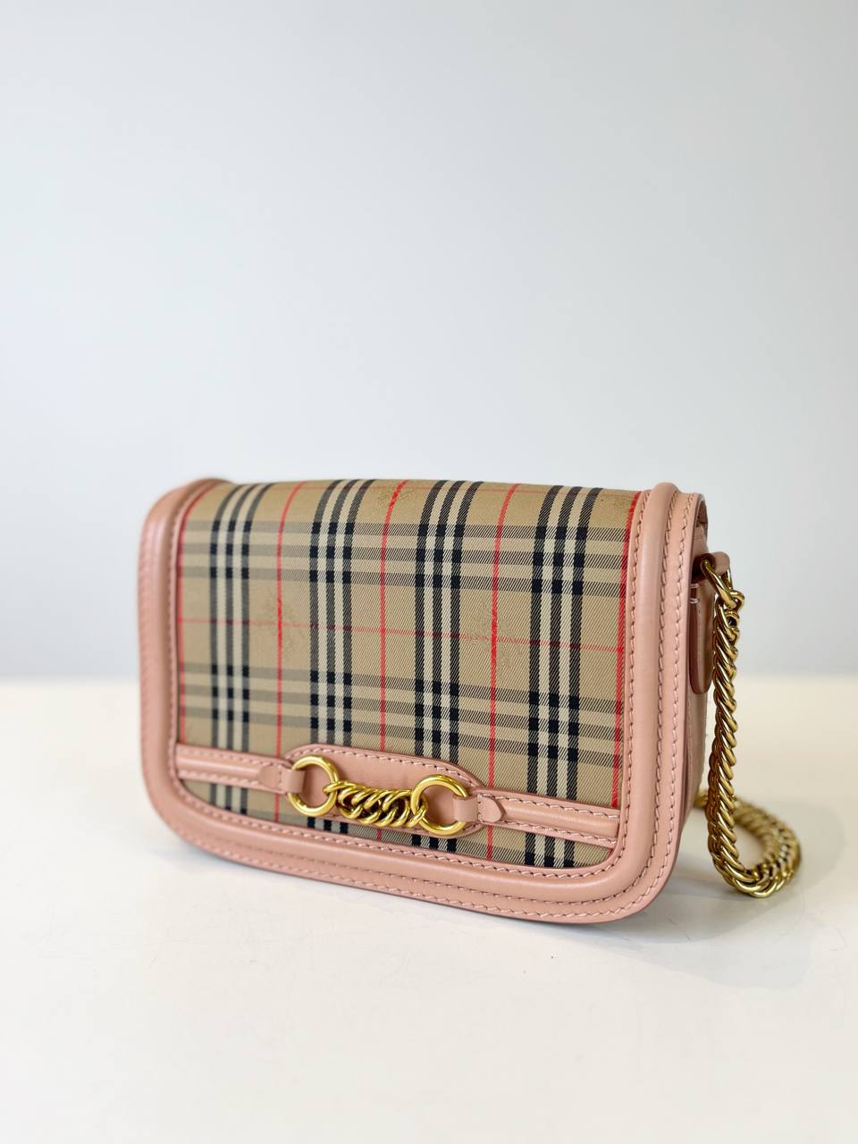 BURBERRY 1983 CHECK LINK PINK BAG