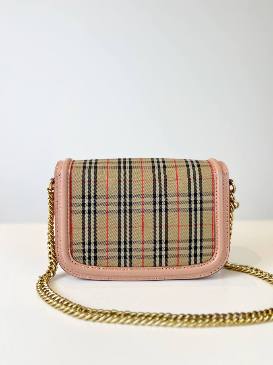 BURBERRY 1983 CHECK LINK PINK BAG