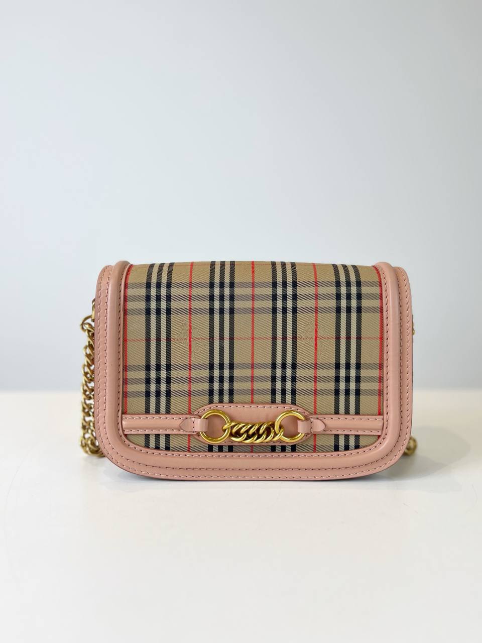 BURBERRY 1983 CHECK LINK PINK BAG