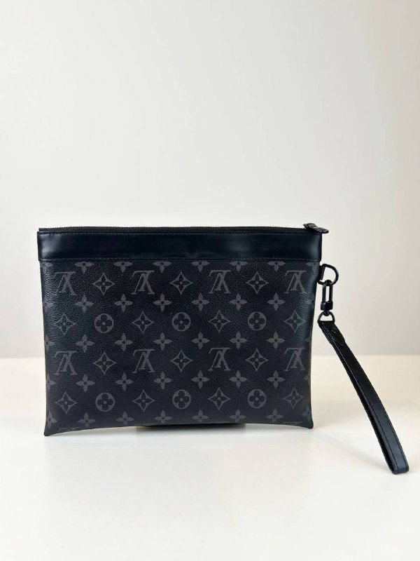 LOUIS VUITTON POCHETTE TO GO MONOGRAM ECLIPSE BLACK CLUTCH