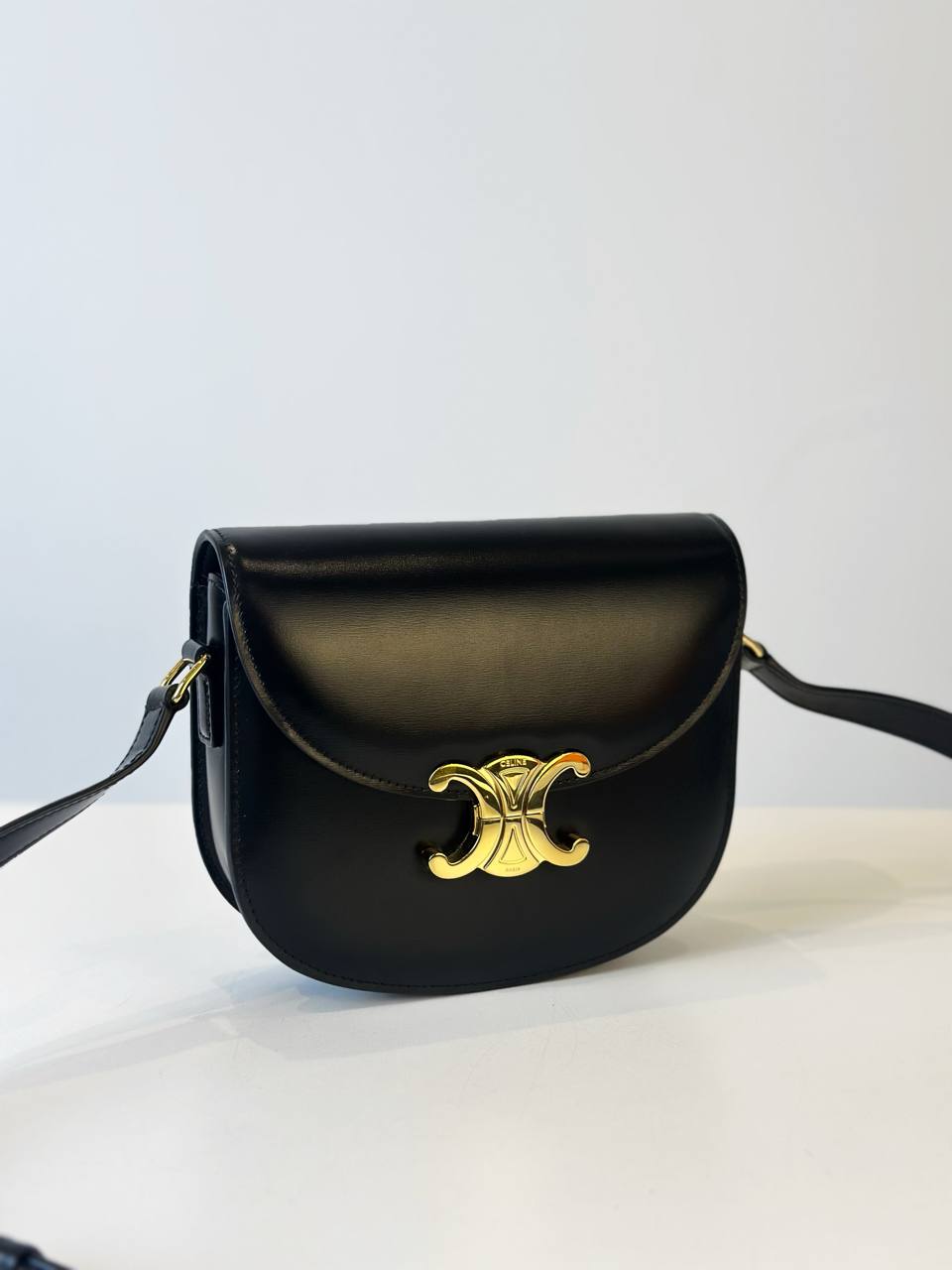 Celine black & gold triomphe bag Small Size