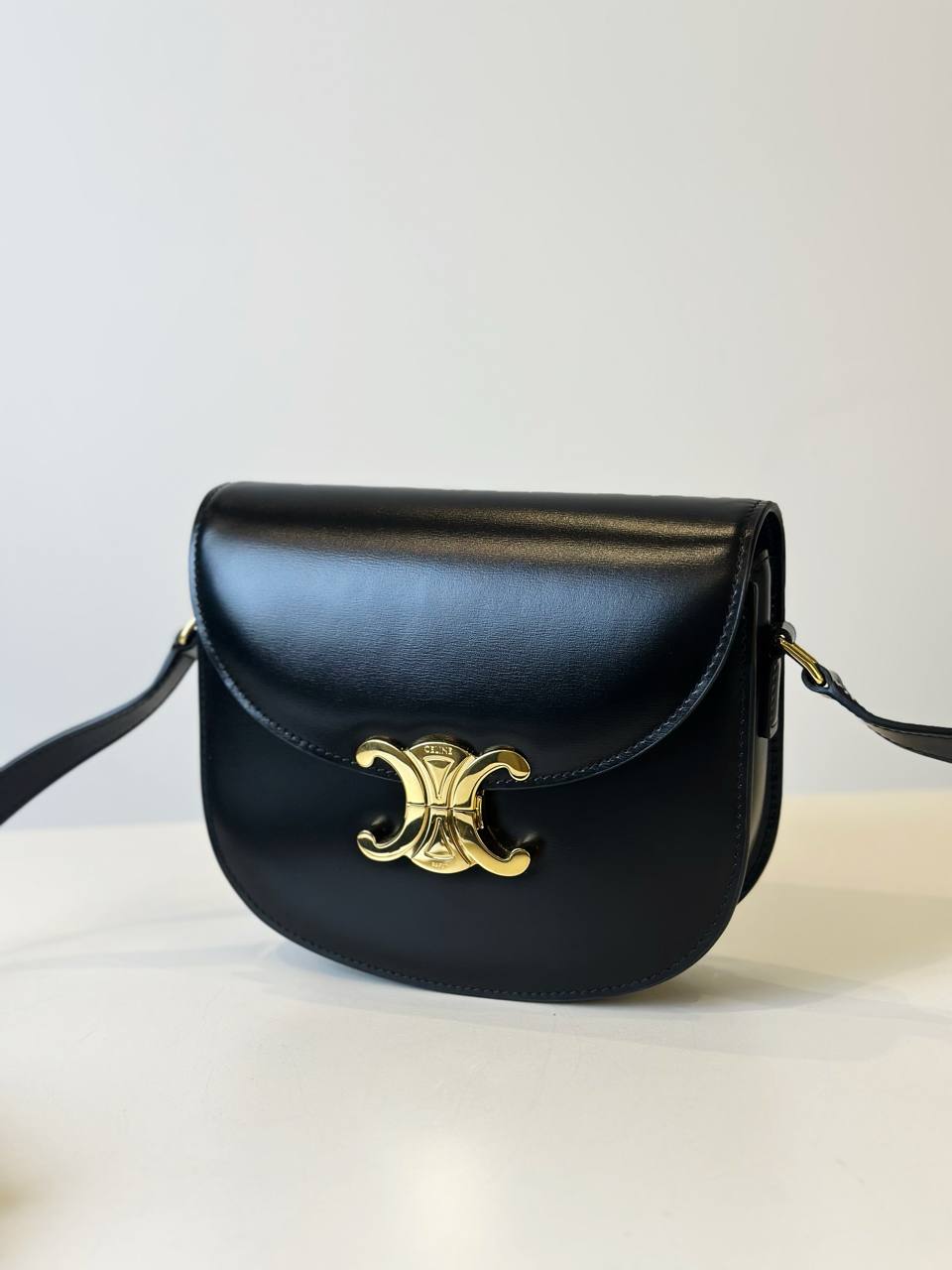 Celine black & gold triomphe bag Small Size