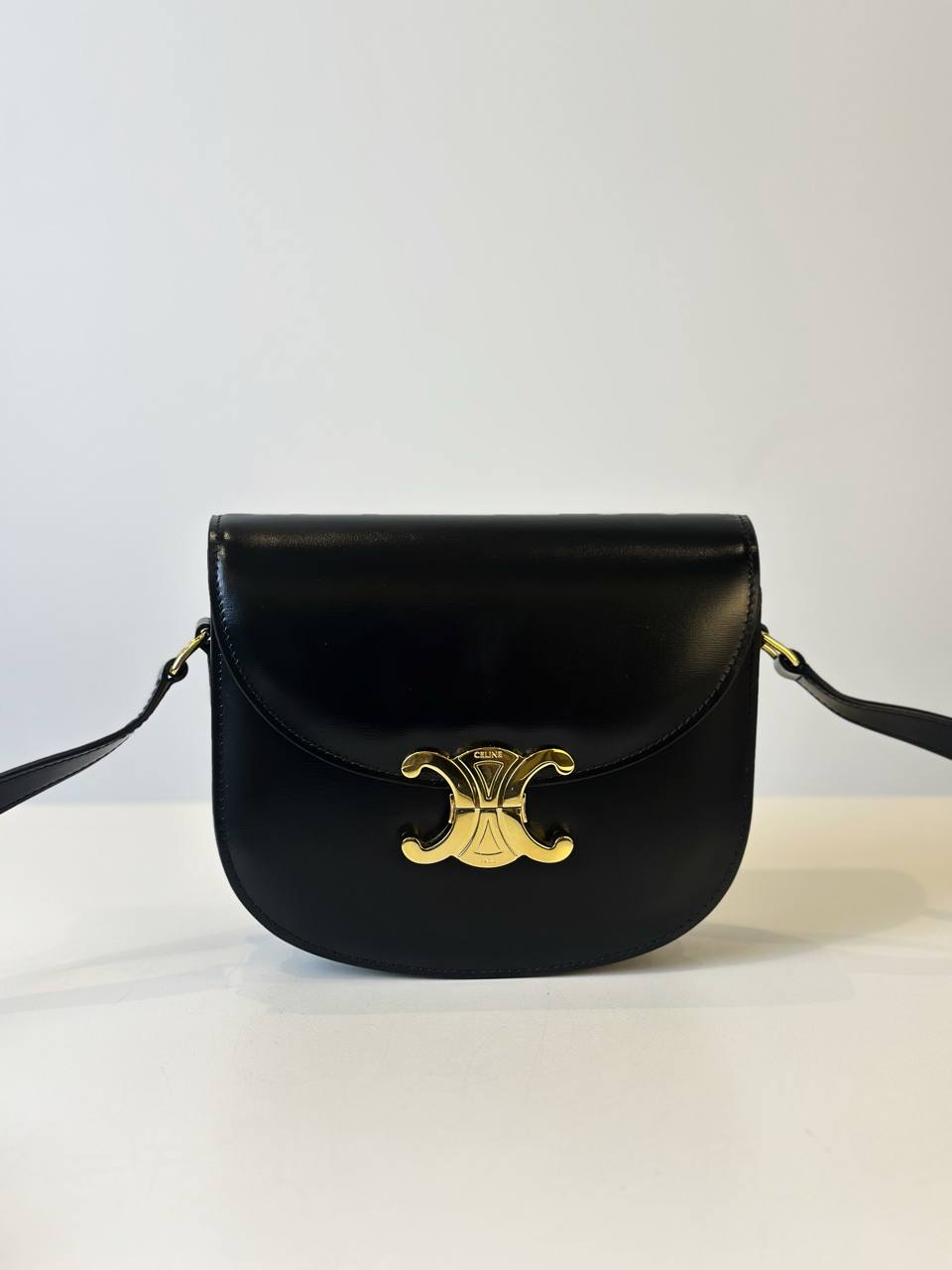 Celine black & gold triomphe bag Small Size