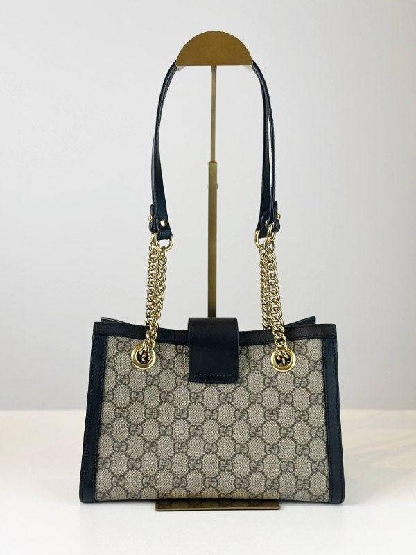 GUCCI GG SUPREME CANVAS PADLOCK SHOULDER BAG