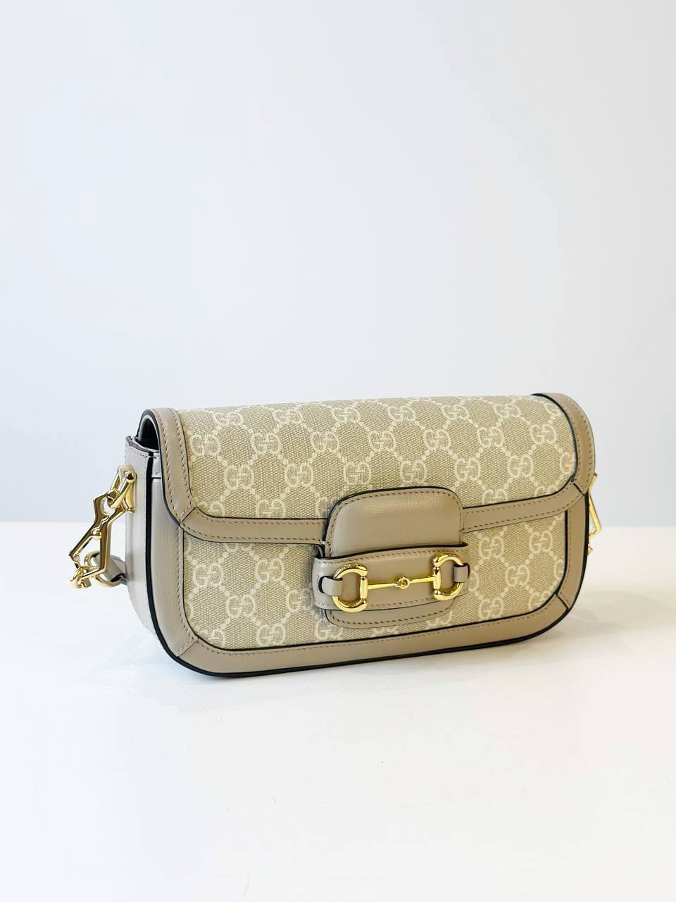 GUCCI HORSEBIT 1955 SMALL BEIGE SHOULDER BAG