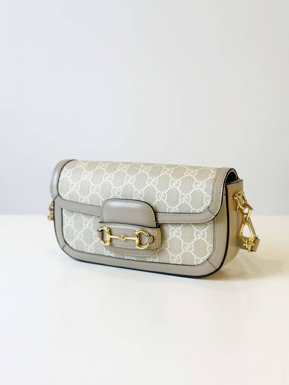 GUCCI HORSEBIT 1955 SMALL BEIGE SHOULDER BAG