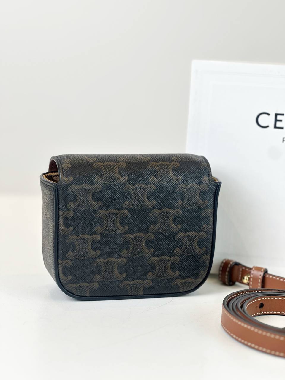 CELINE MINI TRIOMPHE 2 WAY CROSSBODY / BELT BAG FULL SET