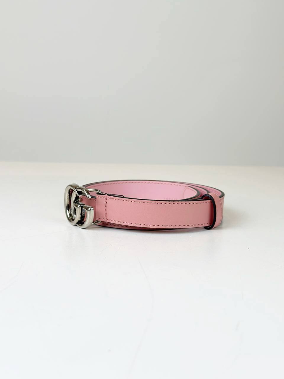 GUCCI GG MARMONT BABY PINK THIN BELT