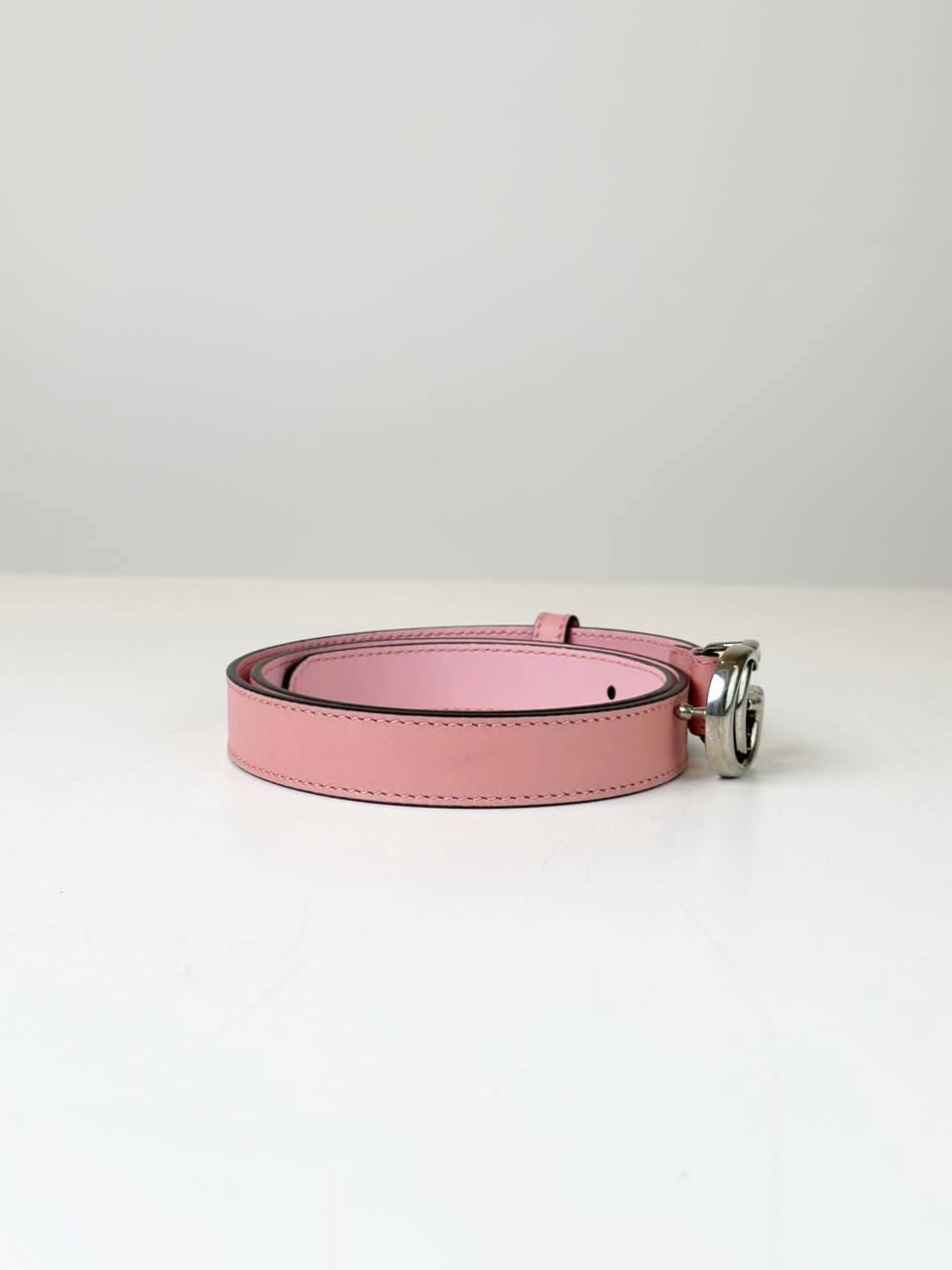 GUCCI GG MARMONT BABY PINK THIN BELT