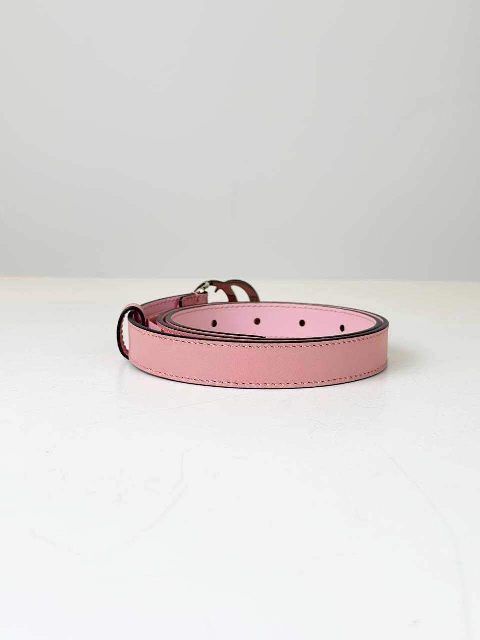 GUCCI GG MARMONT BABY PINK THIN BELT