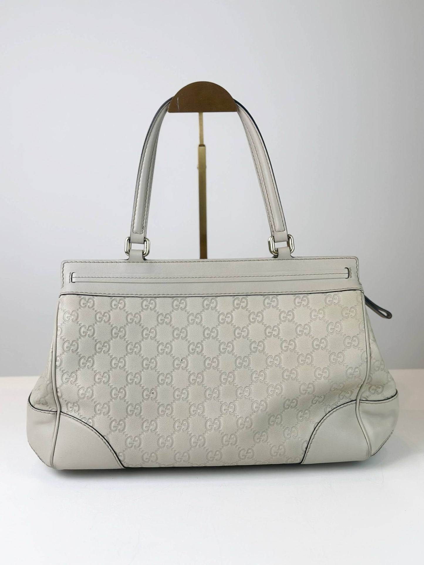 GUCCI GUCCISSIMA MAYFAIR WHITE TOTE BAG