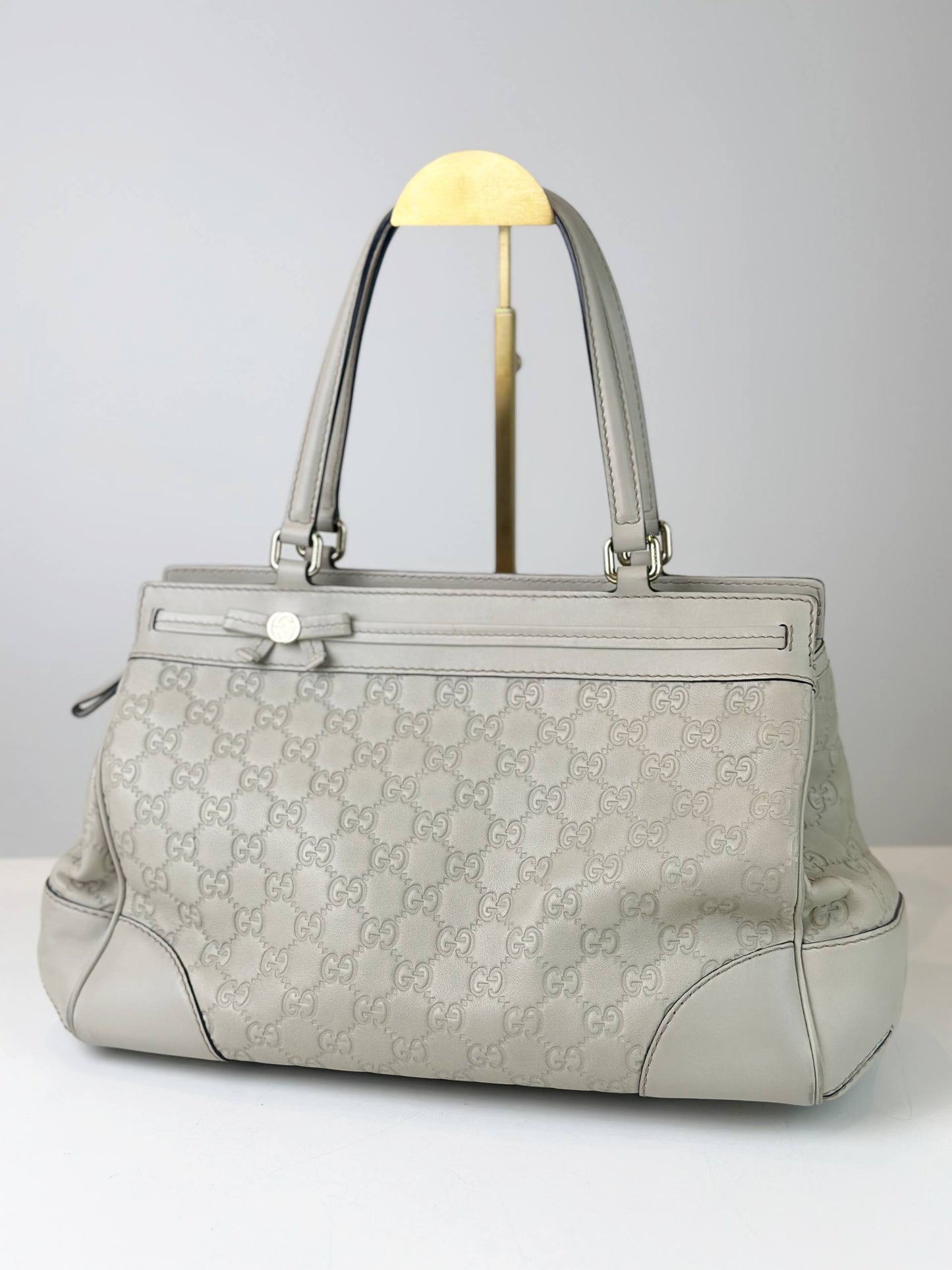 GUCCI GUCCISSIMA MAYFAIR WHITE TOTE BAG