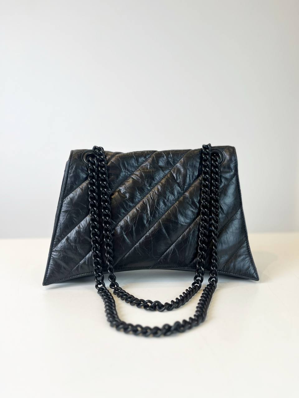 Balenciaga Crush Chain Bag Large in Black Calfskin