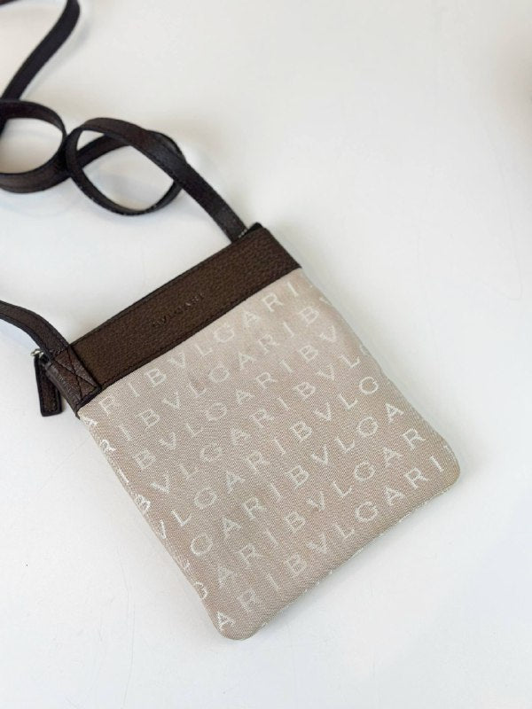 BVLGARI BROWN LOGOMANIA CROSSBODY BAG