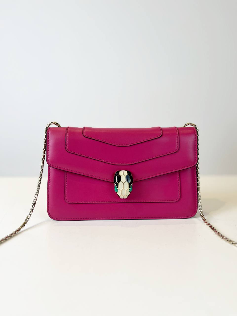 BVLGARI SERPENTI FOREVER LEATHER PINK SHOULDER BAG