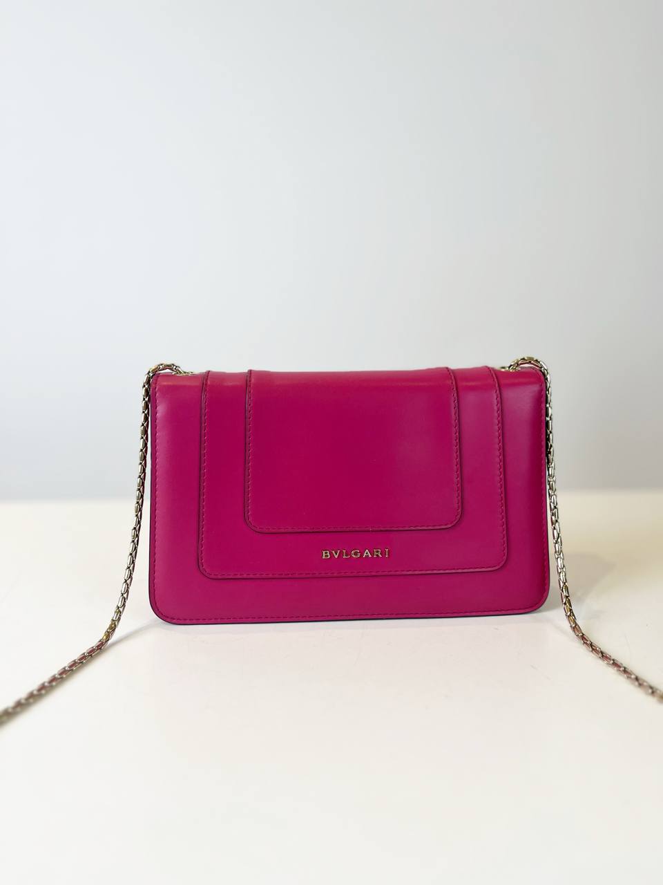 BVLGARI SERPENTI FOREVER LEATHER PINK SHOULDER BAG