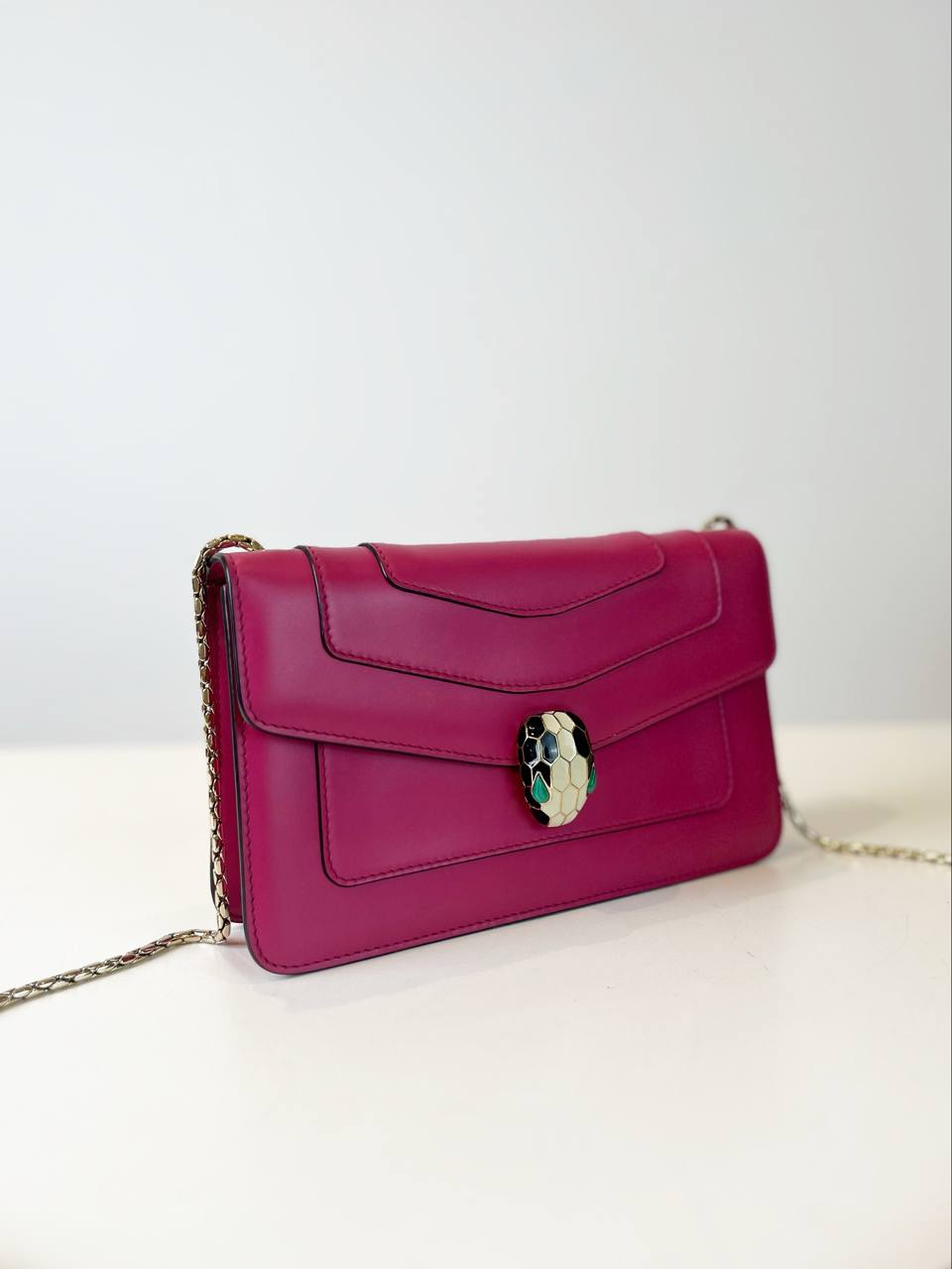 BVLGARI SERPENTI FOREVER LEATHER PINK SHOULDER BAG