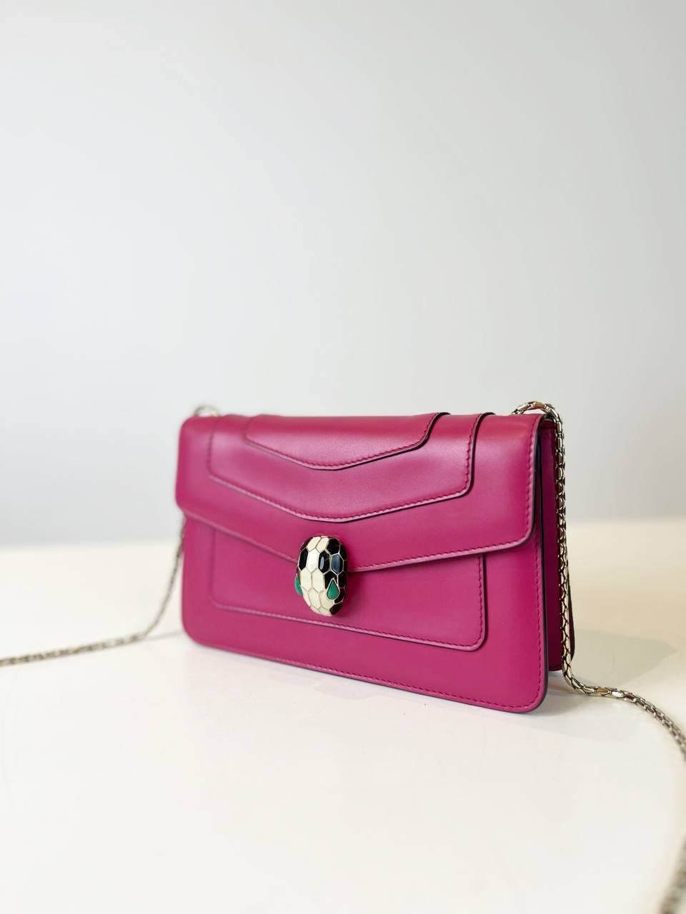 BVLGARI SERPENTI FOREVER LEATHER PINK SHOULDER BAG