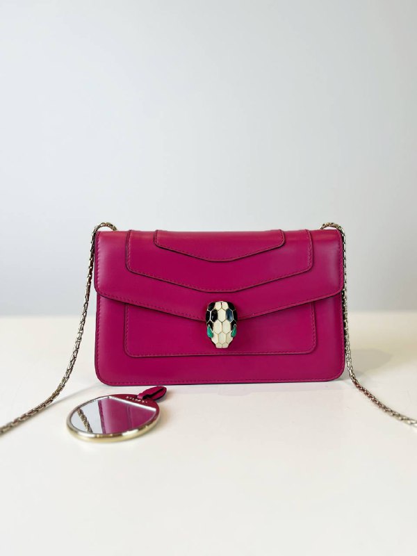 BVLGARI SERPENTI FOREVER LEATHER PINK SHOULDER BAG
