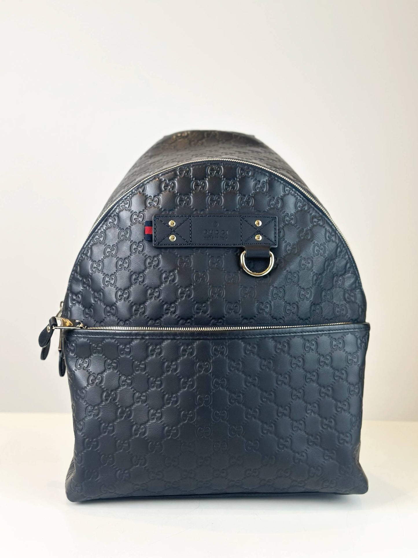 GUCCI GUCCISSIMA NAVY BLUE LEATHER BACKPACK