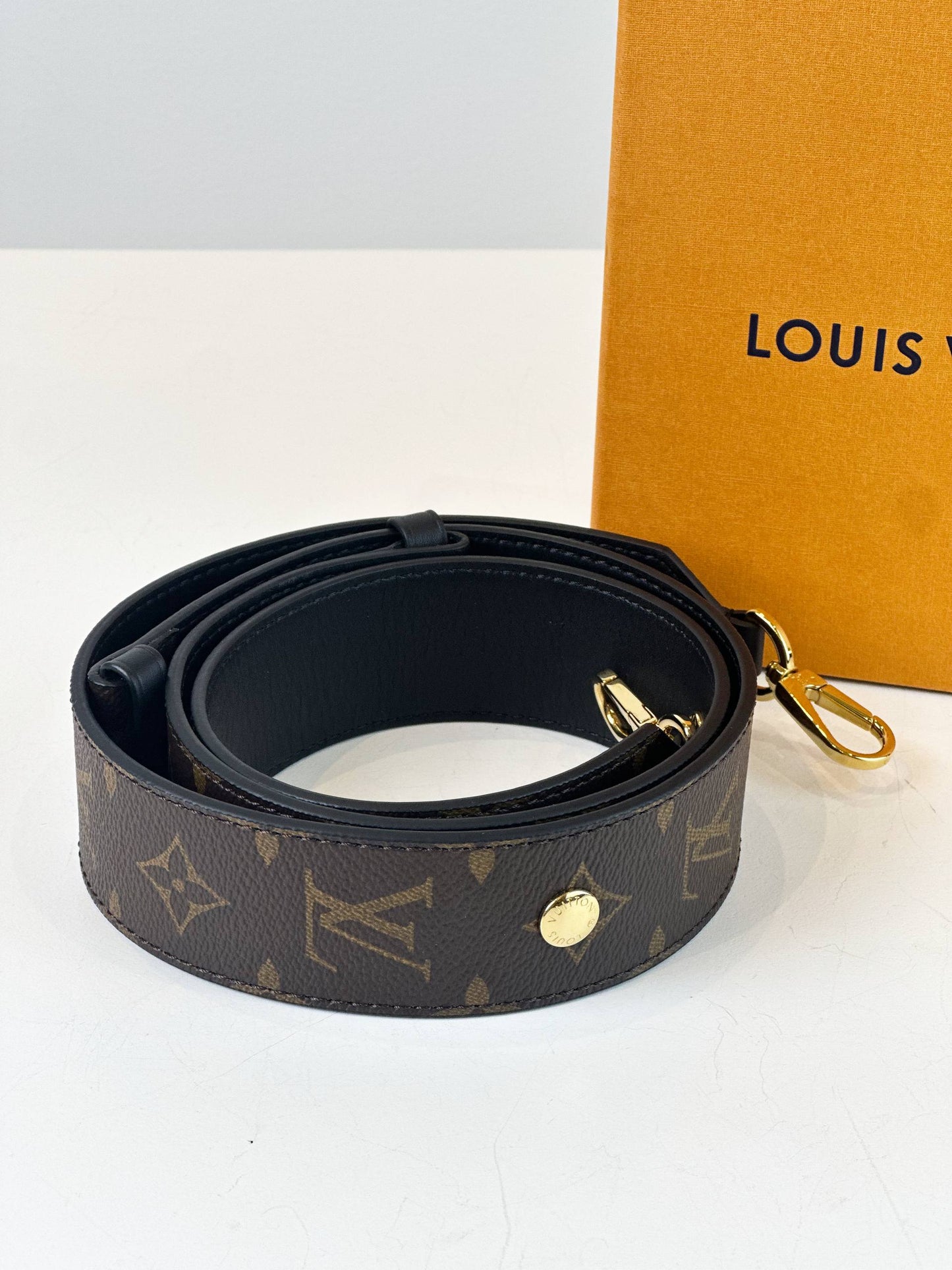 LOUIS VUITTON MONOGRAM ADJUSTABLE BANDOULIERE SHOULDER STRAP FULL SET