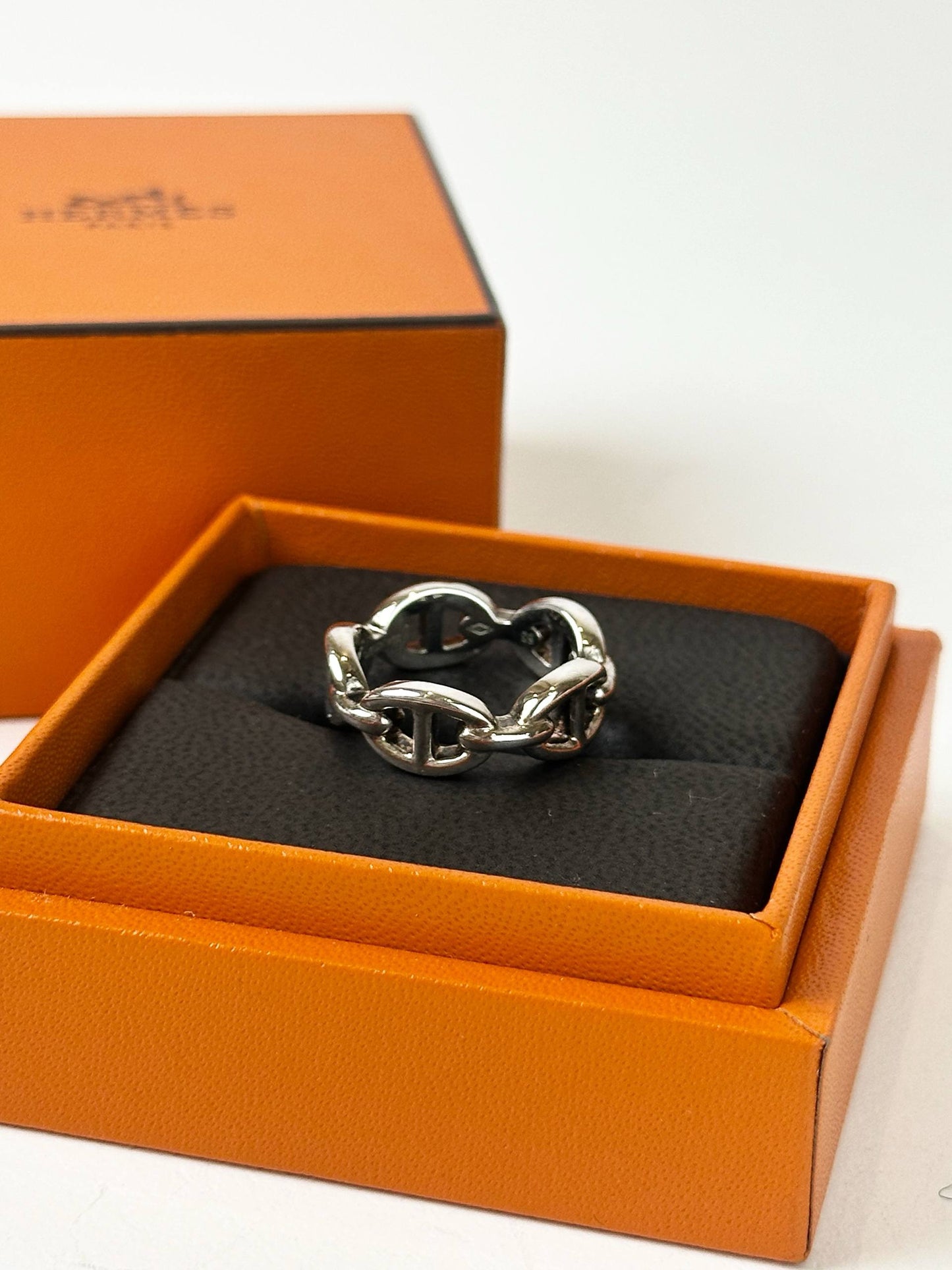 HERMES BAGUE CHAINE D ANCRE ENHAINEE RING