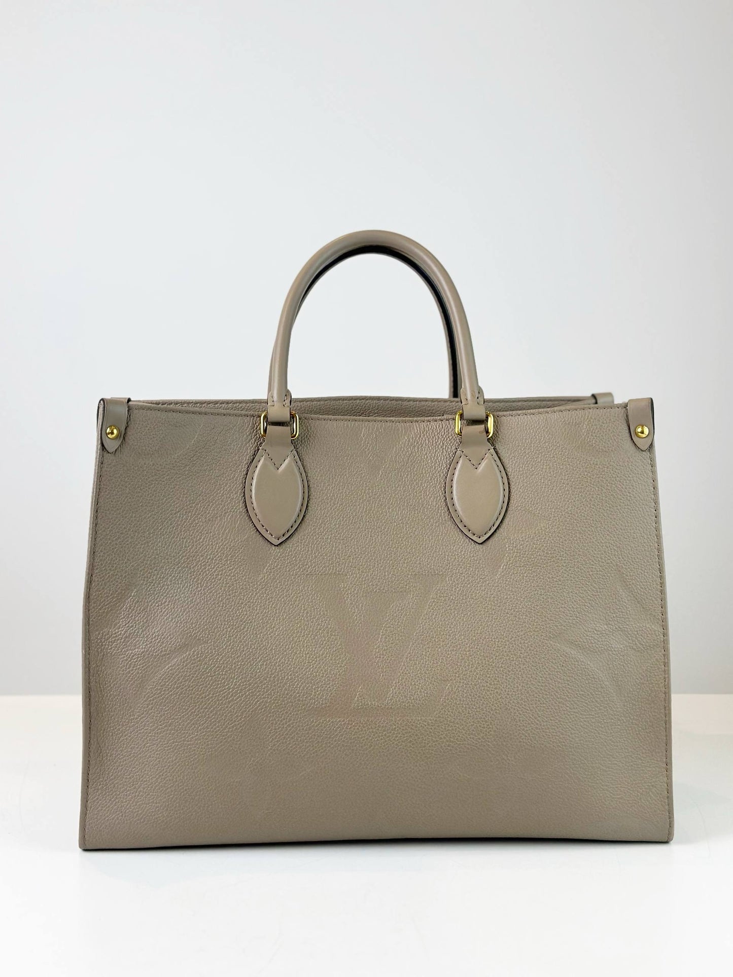 LOUIS VUITTON ON THE GO MM GREY TOTE BAG