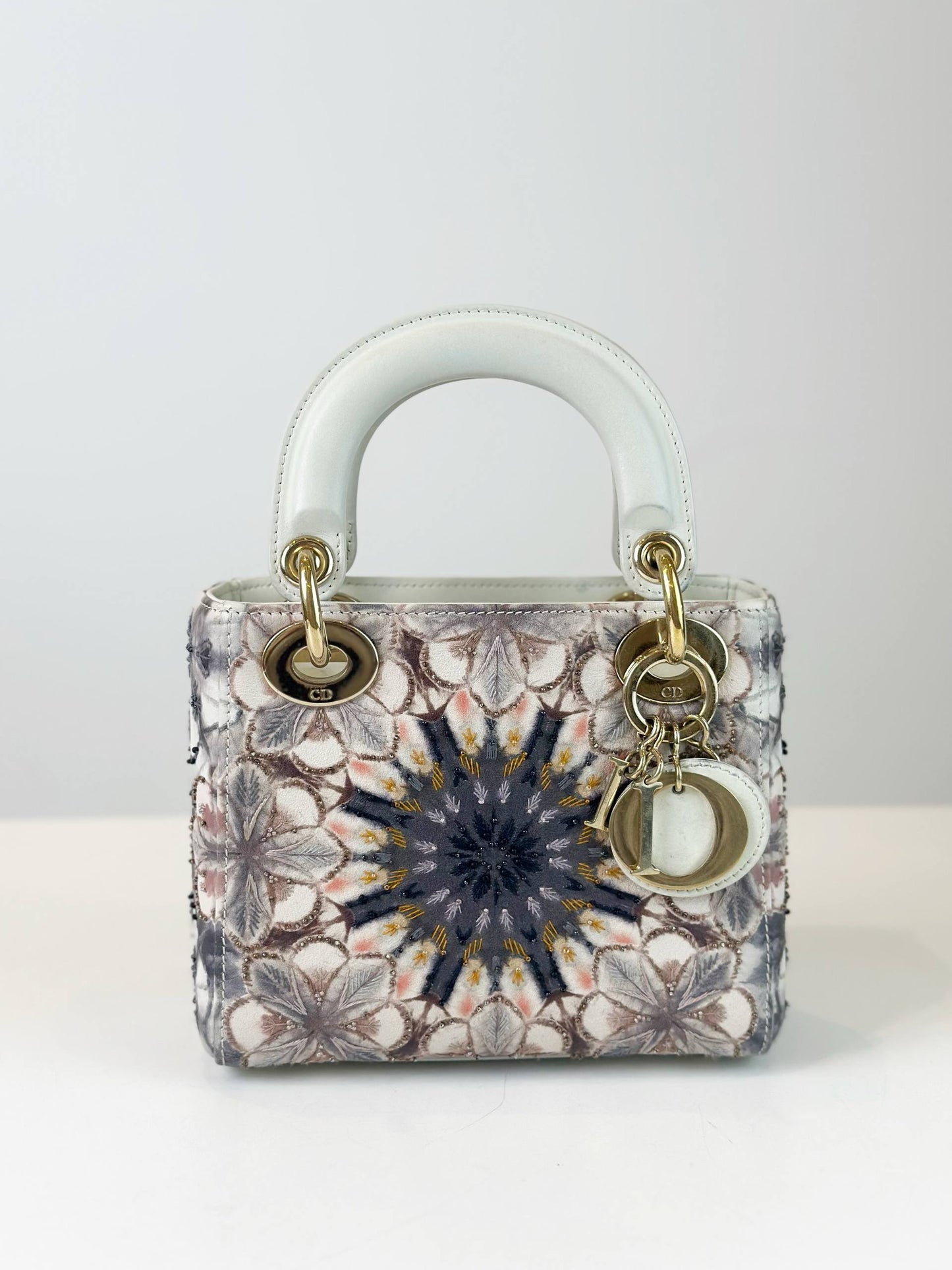 Dior Sunflower Embroidered Lady Dior Bag Mini Size