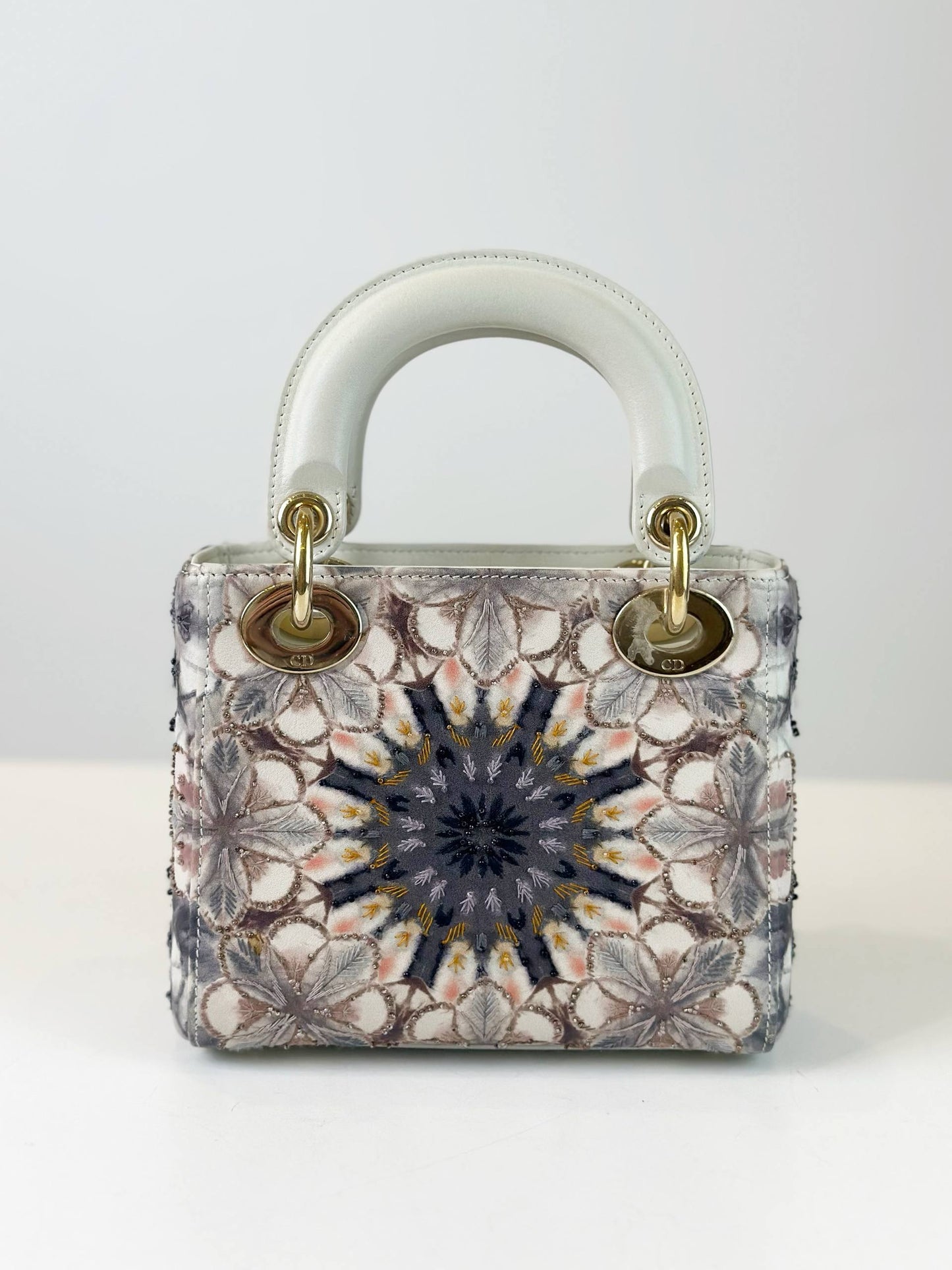 Dior Sunflower Embroidered Lady Dior Bag Mini Size
