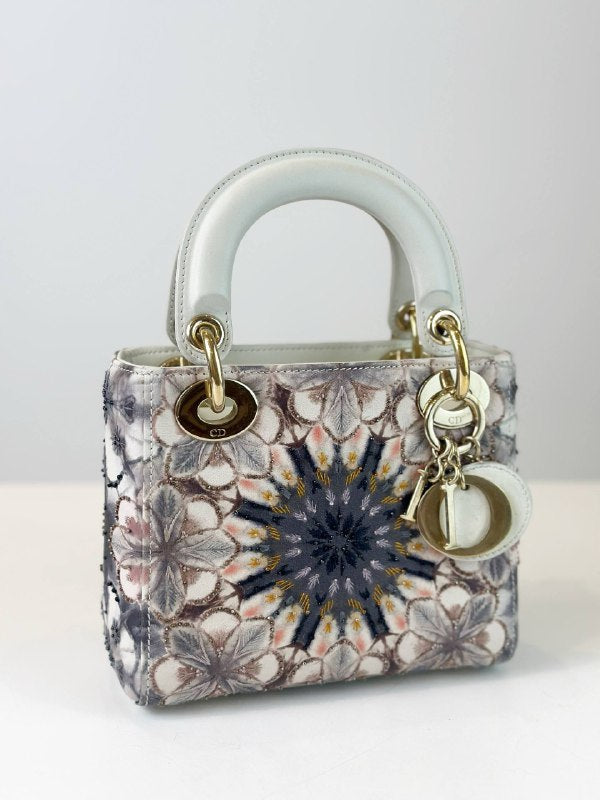 Dior Sunflower Embroidered Lady Dior Bag Mini Size