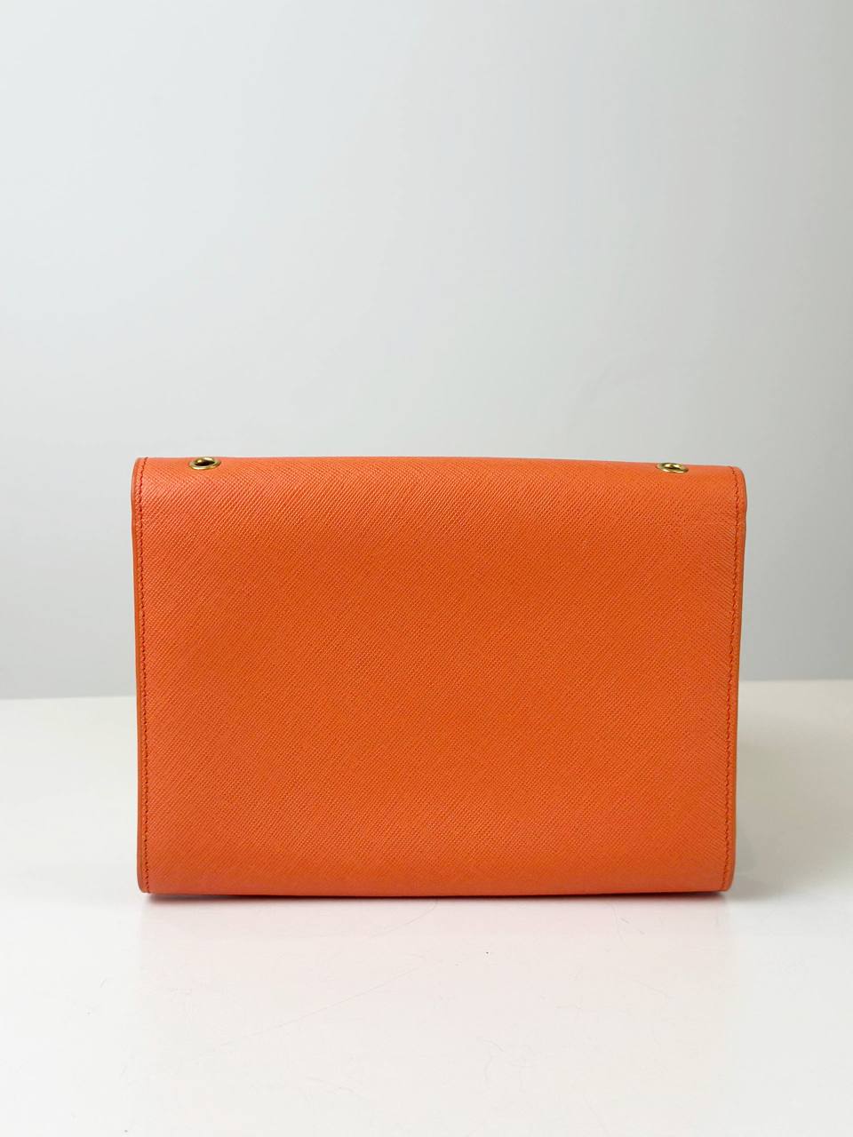 MCM ORANGE WITH PINK RIBBON WALLET ON CHAIN