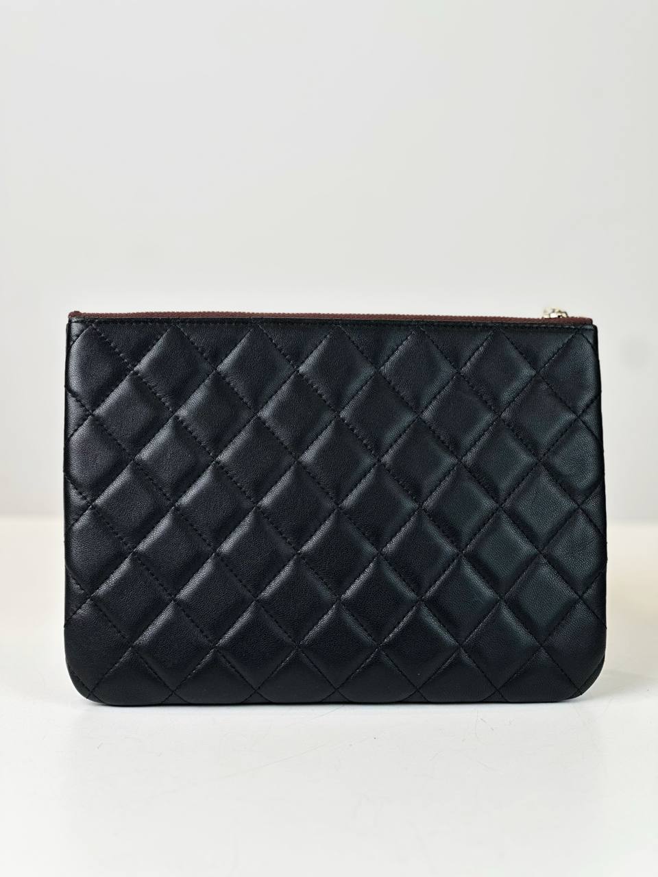 CHANEL O CASE MEDIUM BLACK POUCH GHW