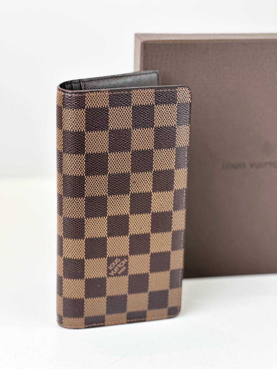 LOUIS VUITTON DAMIER EBENE BRAZZA WALLET FULL SET