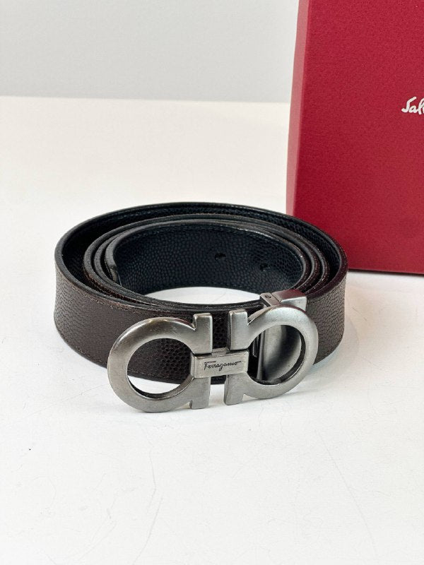 SALVATORE FERRAGAMO DARK BROWN BELT