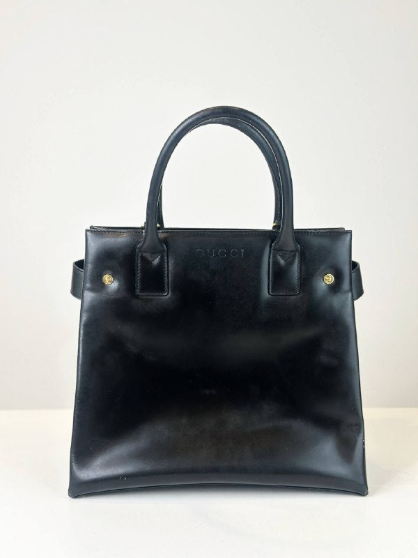 GUCCI BLACK LEATHER HANDBAG