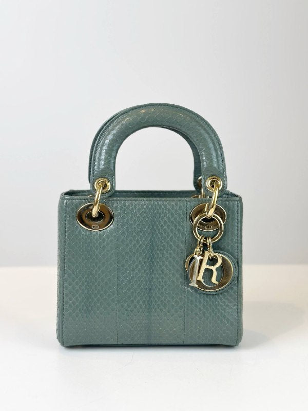 Dior Lady Dior Python Bag Mini Size