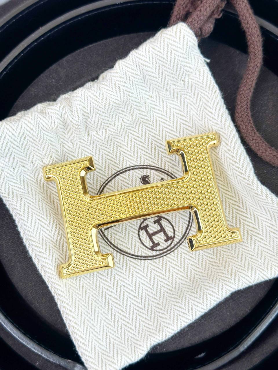 HERMES H TOUAREG REVERSIBLE LEATHER MAROON BELT