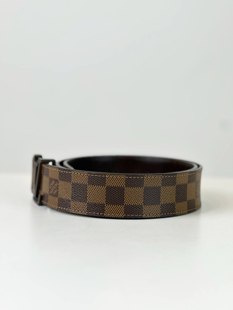 LOUIS VUITTON INITIALES REVERSIBLE DAMIER EBENE BELT